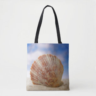 Bolsa Tote Shell sustentado na areia