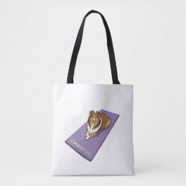 Bolsa Tote Sheltie fazendo yoga