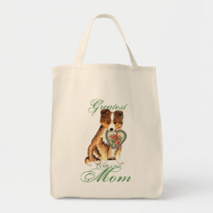 Bolsa Tote Sheltie Heart Mãe