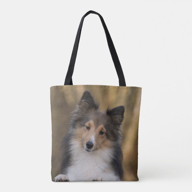 Bolsa Tote Sheltie Pup Adorável (Verso)