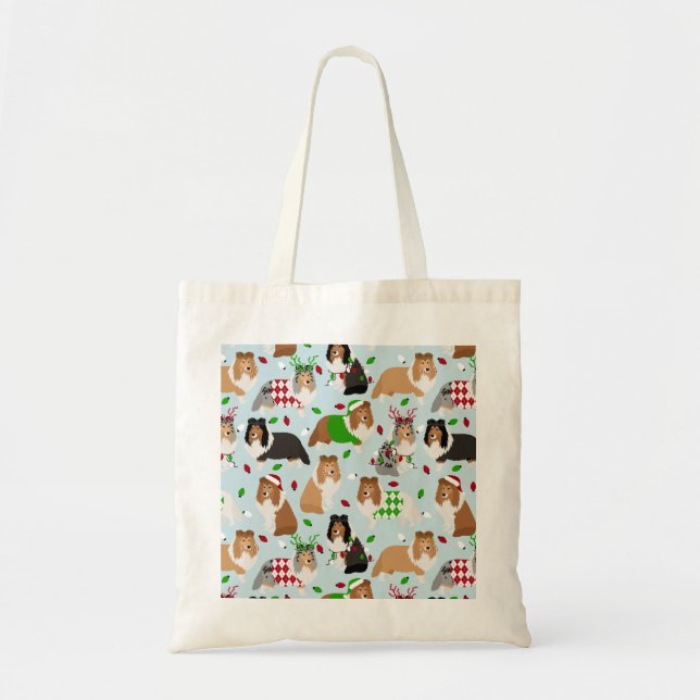Bolsa Tote Sheltie Shetland Sheepdog Tote Bag (Frente)
