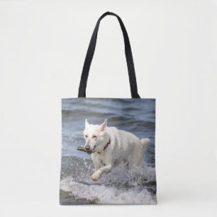 Bolsa Tote Shepard alemão branco no lago George