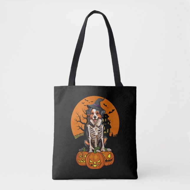 Bolsa Tote Shepherd Dog Halloween australiano (Frente)