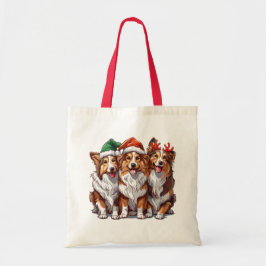 Bolsa Tote Shetland Sheepdog do Natal