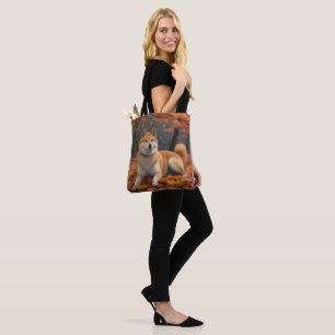Bolsa Tote Shib Inu no Outono Folhas Caem Inspirar 