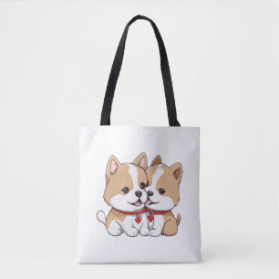 Bolsa Tote shiba inu filhote T-Shirt clássico