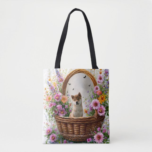 Bolsa Tote Shiba Inu Puppy (Frente)
