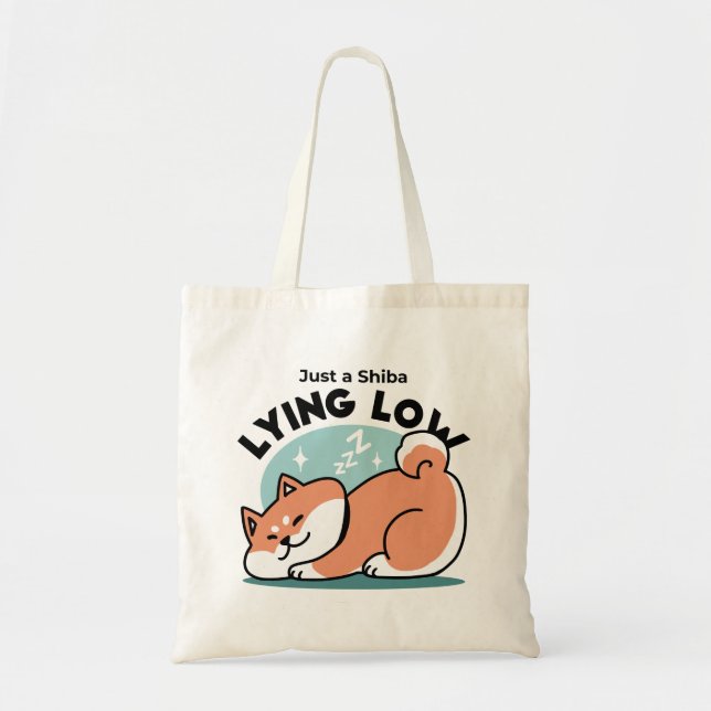 Bolsa Tote Shiba Inu Relaxa Arte: Apenas uma Shiba Mentira Ba (Frente)