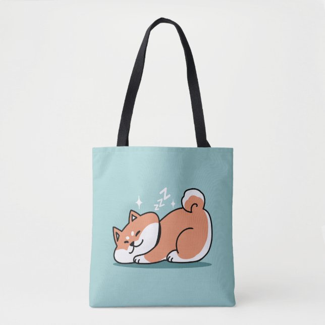 Bolsa Tote Shiba Inu Relaxa Arte: Apenas uma Shiba Mentira Ba (Frente)