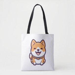 Bolsa Tote Shiba Inu, um belo cartoon