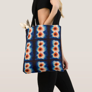 Bolsa Tote Shibori Tie Dye Tecido Pattern Boho