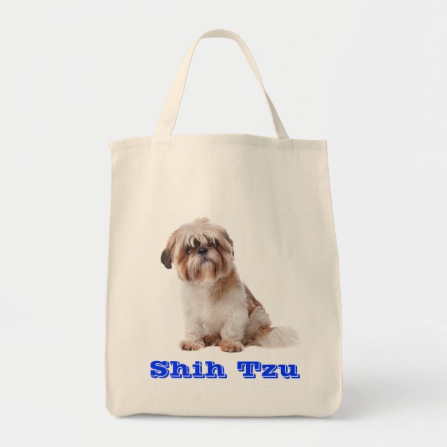 Bolsa Tote Shih Tzu Canvas De Cachorro (Frente)