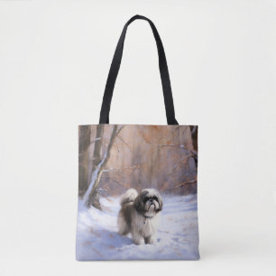 Bolsa Tote Shih Tzu Deixe-O Neve Natal