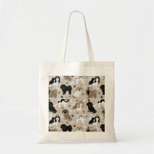 Bolsa Tote Shih Tzu Dogs Paws e Bones Tote Bag