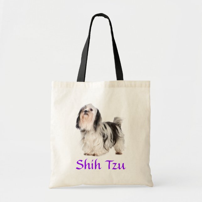 Bolsa Tote Shih Tzu Puppy Canvas Tote Bag (Frente)