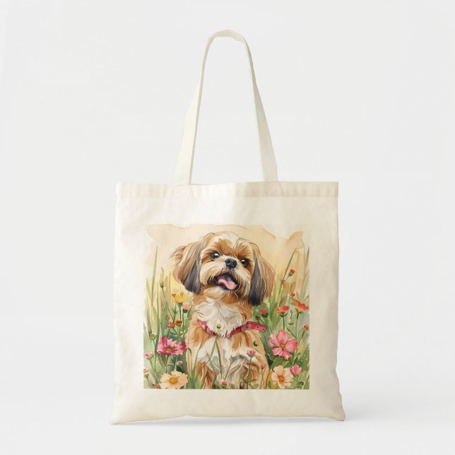 Bolsa Tote Shih Tzu Tote Bag - Cachorro Cachorro Bag (Frente)