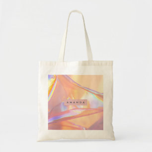 Bolsa Tote Shine Holográfico de Pastel Iridescente Personaliz