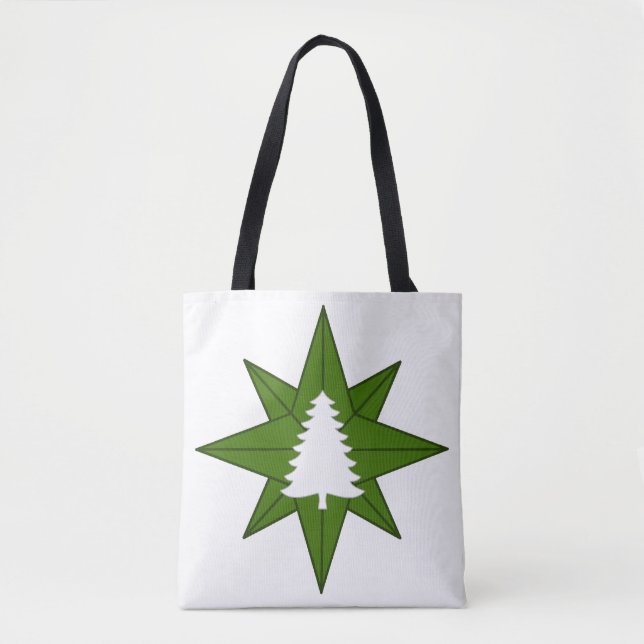 Bolsa Tote Shire de Crachá de madeira de graínho (Frente)