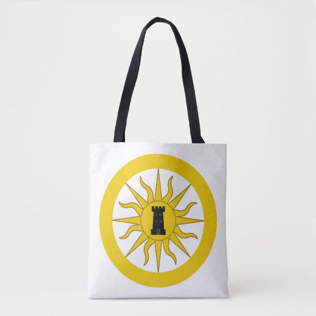 Bolsa Tote Shire do Crachá da Populace Sol Haven (Frente)