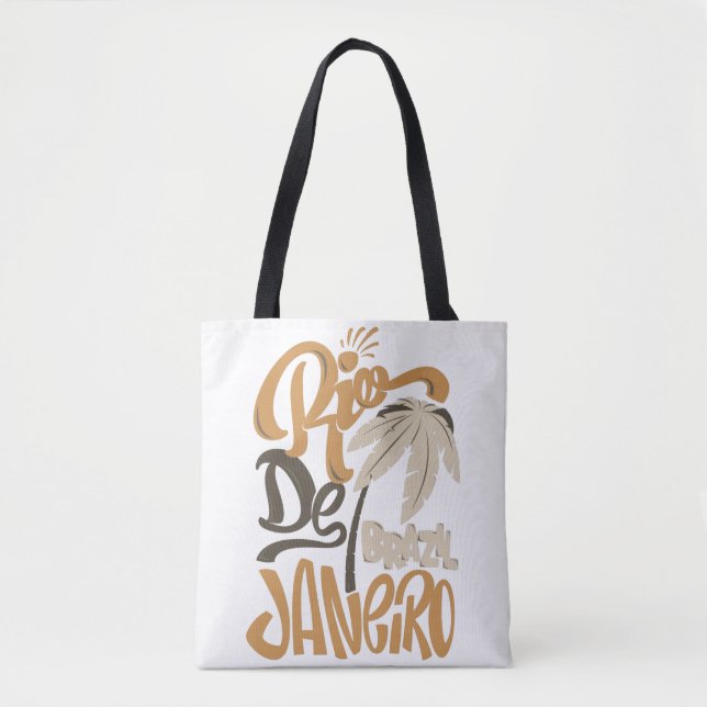 Bolsa Tote Shirt impressão do Rio de Janeiro (Frente)