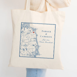 Bolsa Tote Shituate Massachusetts Map Elegant Weding Welcome