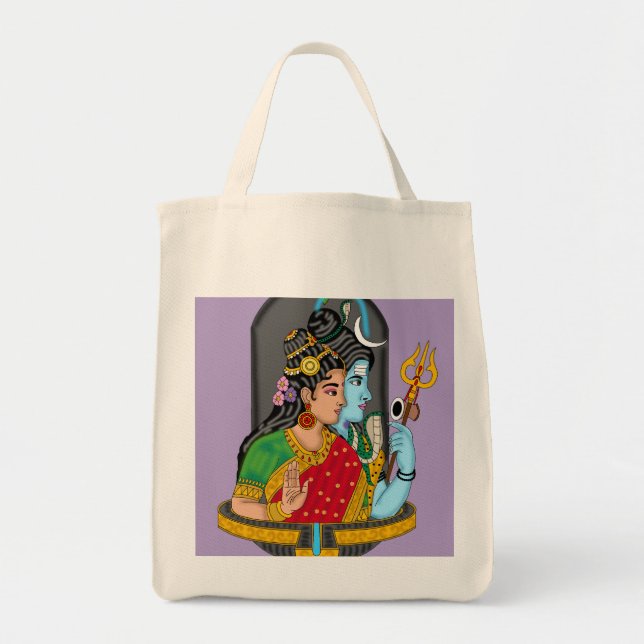Bolsa Tote Shiva Parvati Tote Bag – Divine Couple of Harmony  (Frente)