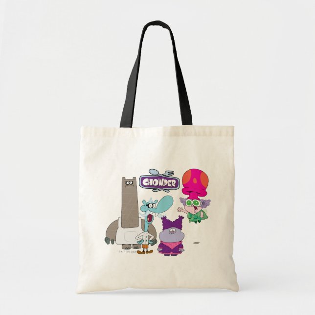 Bolsa Tote Shnitzel, Mung, Chowder e Truffles (Frente)