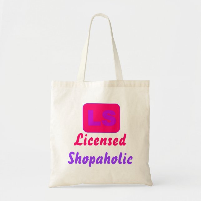 Bolsa Tote Shopaholic licenciado (Frente)
