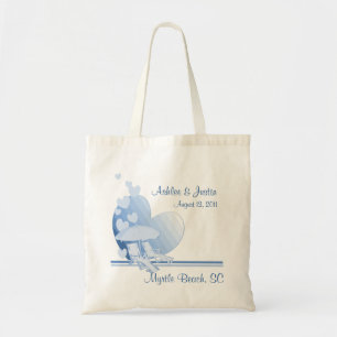 Bolsa Tote Shore Love Beach Umbrella Blue