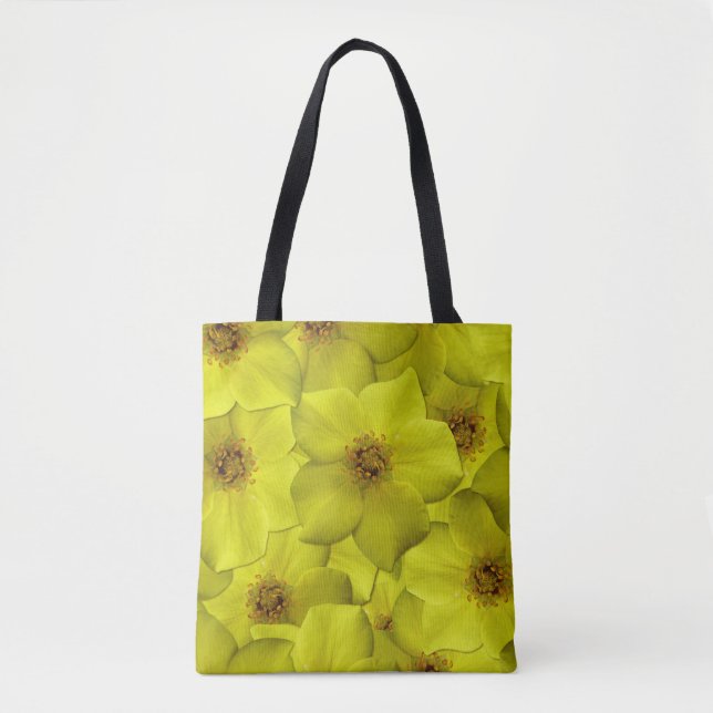 Bolsa Tote Shrubby Cinquefoil Padrão Sem Costura (Frente)
