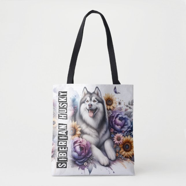 Bolsa Tote Siberian Husky (Frente)
