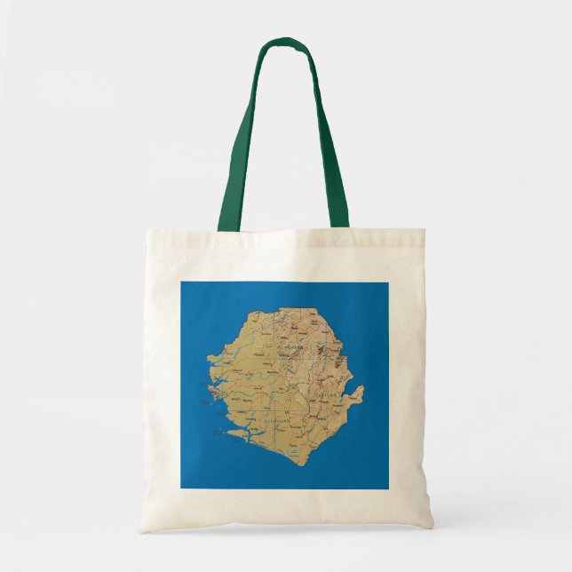 Bolsa Tote Sierra Leone Map Bag (Frente)