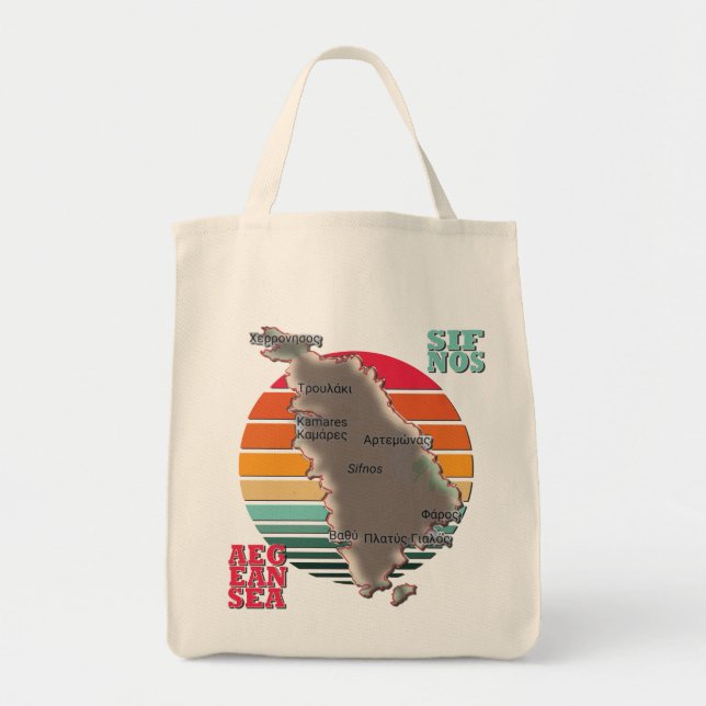 Bolsa Tote Sifnos, Grécia (Frente)
