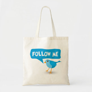 Bolsa Tote Siga-me o Twitter Blue Bird Budget Tote Bags