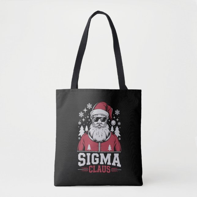 Bolsa Tote Sigma Claus Legal Papais noeis Natal Rizz Rizzler  (Frente)