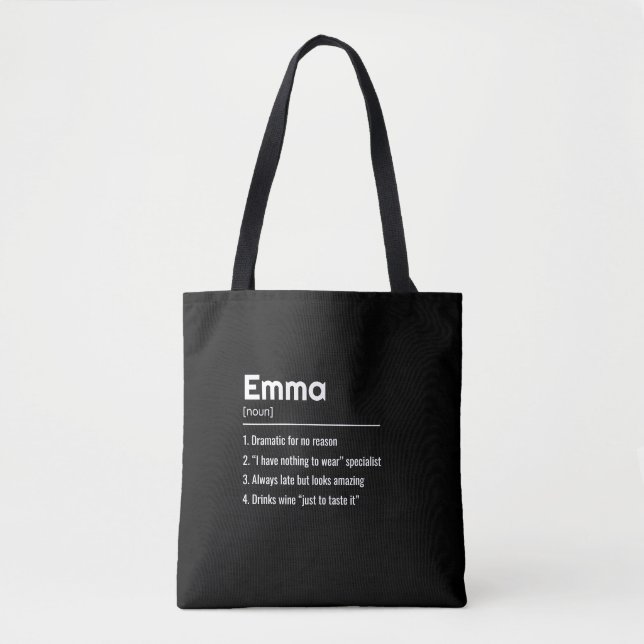 Bolsa Tote Significado do Nome Personalizado (Frente)