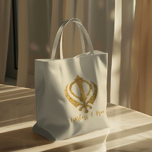 Bolsa Tote Sikh Khanda "Sem medo e livre"
