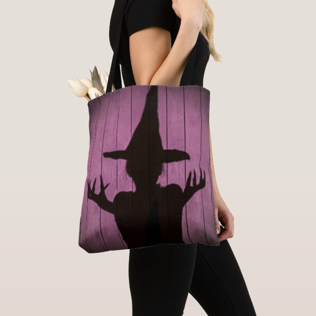 Bolsa Tote Silhouette Black and Purple (Close Up)