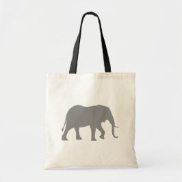 Bolsa Tote Silhouette de Elefante Africano | Animais Selvagen