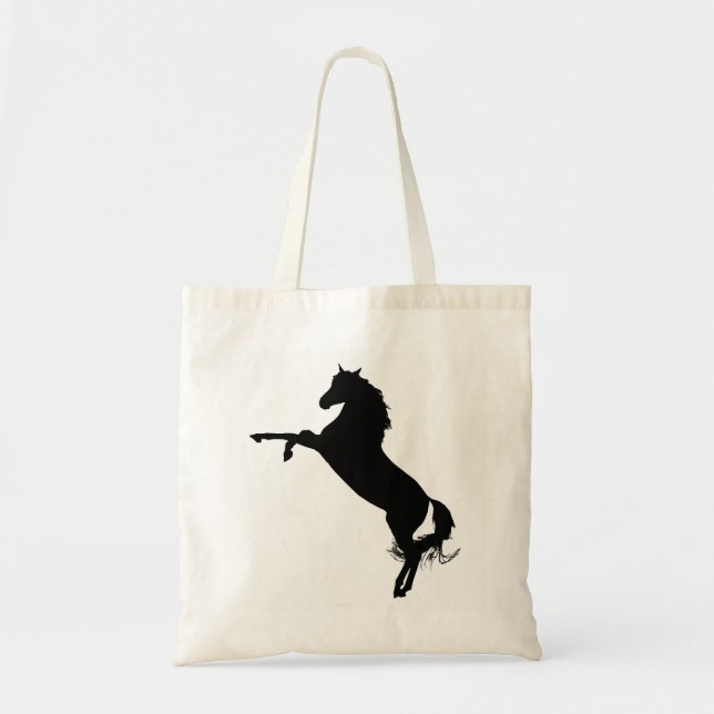 Bolsa Tote Silhouette do Cavalo Árabe (Frente)