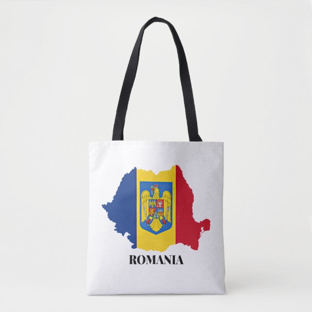 Bolsa Tote Silhouette Romênia, rotulada, (Frente)