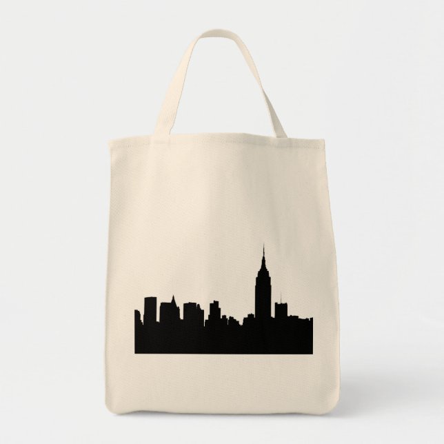 Bolsa Tote Silhouette Skyline NYC, Bldg Empire State #1 (Frente)