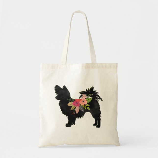 Bolsa Tote Silhuahua Cachorro Silhouette Silhouette Silhuahua (Frente)