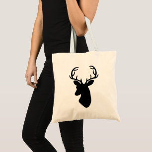 Bolsa Tote Silhueta Da Cabeça De Cerveja Em Preto
