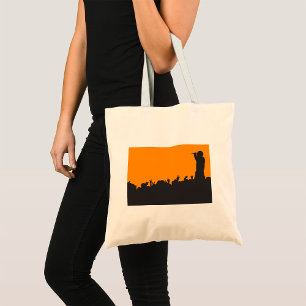 Bolsa Tote Silhueta da Multidão em Show de Rock Festival de M