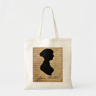 Bolsa Tote Silhueta da página de Jane Austen
