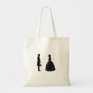 Bolsa Tote silhueta de abraham lincoln mary todd lincoln