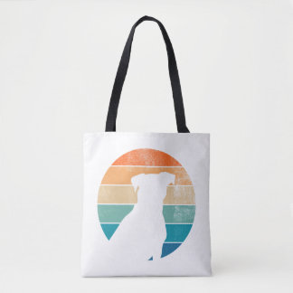 Bolsa Tote Silhueta De Cachorro Retroativo - Pet Lover Vintag