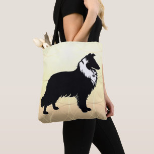 Bolsa Tote Silhueta de Collie