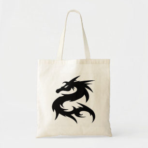 Bolsa Tote Silhueta de Dragão Tribal